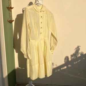 Vintage 50s 60s Novelty Lemon Button Mini Dress